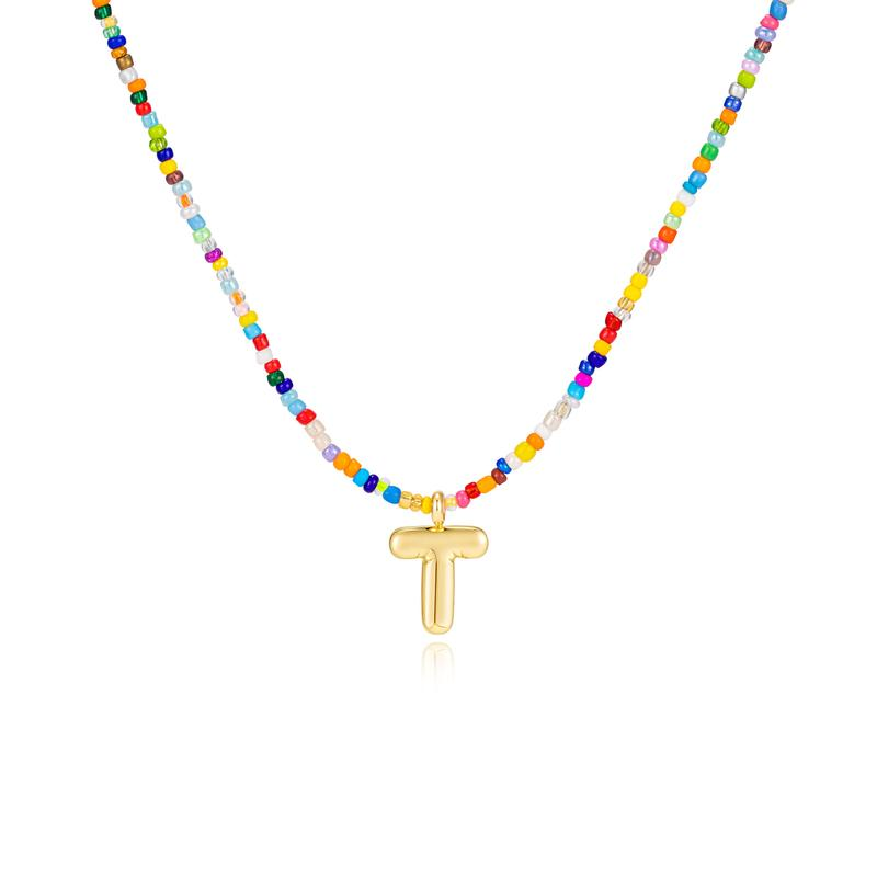 Vibrant Alphabet Pendant Necklace