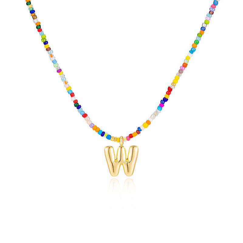 Vibrant Alphabet Pendant Necklace