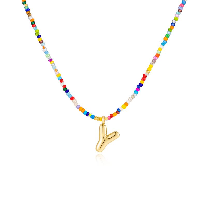 Vibrant Alphabet Pendant Necklace