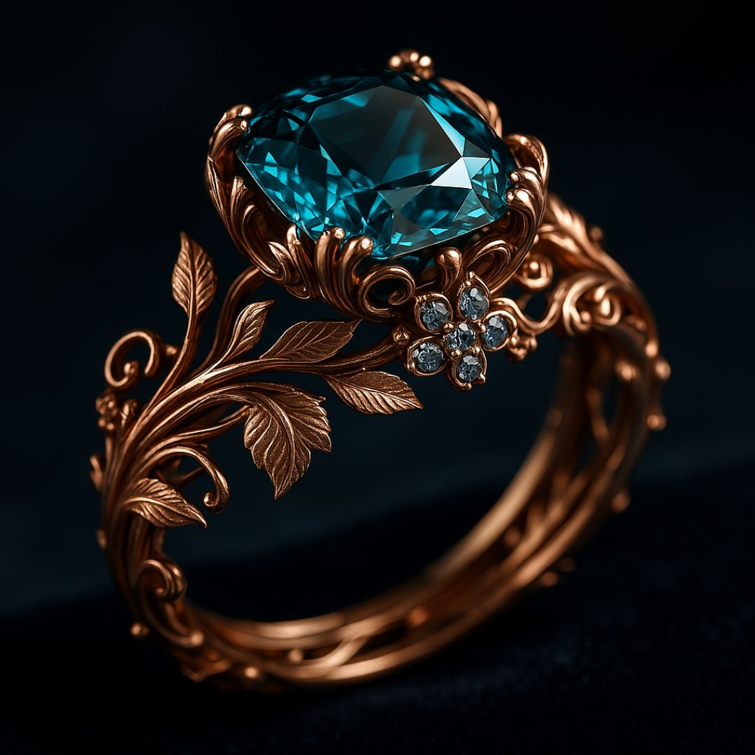 Emerald Green Crystal Ring