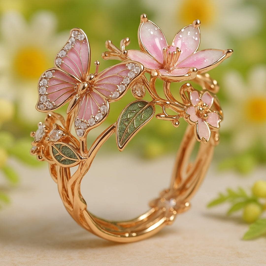 Radiant Butterfly Zirconia Ring