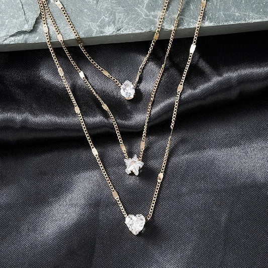 3pc Crystal Love Jewellery Set