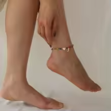 Vibrant Heart Initial Anklet