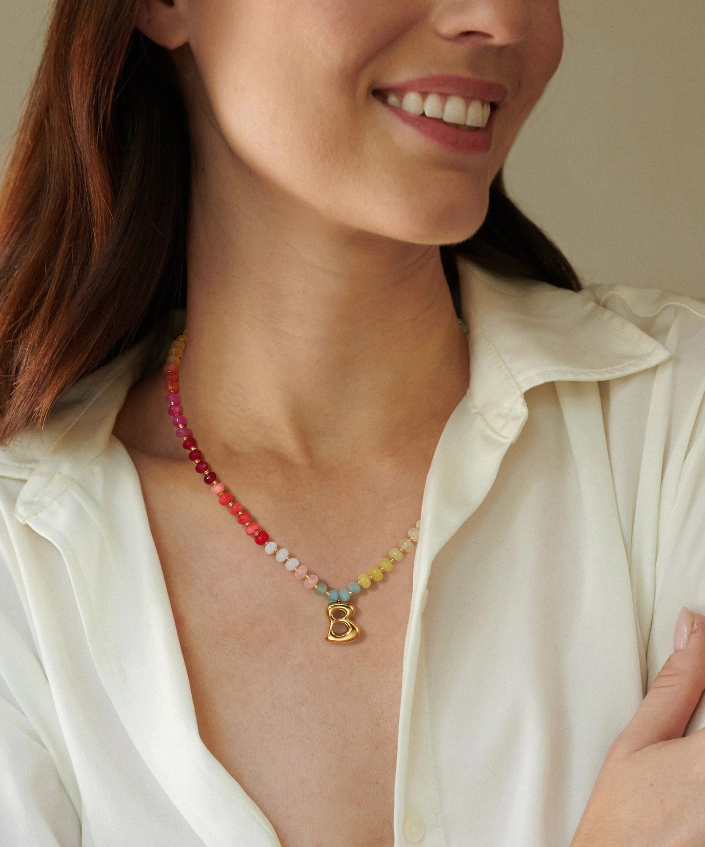 Colorful Balloon Letter Necklace