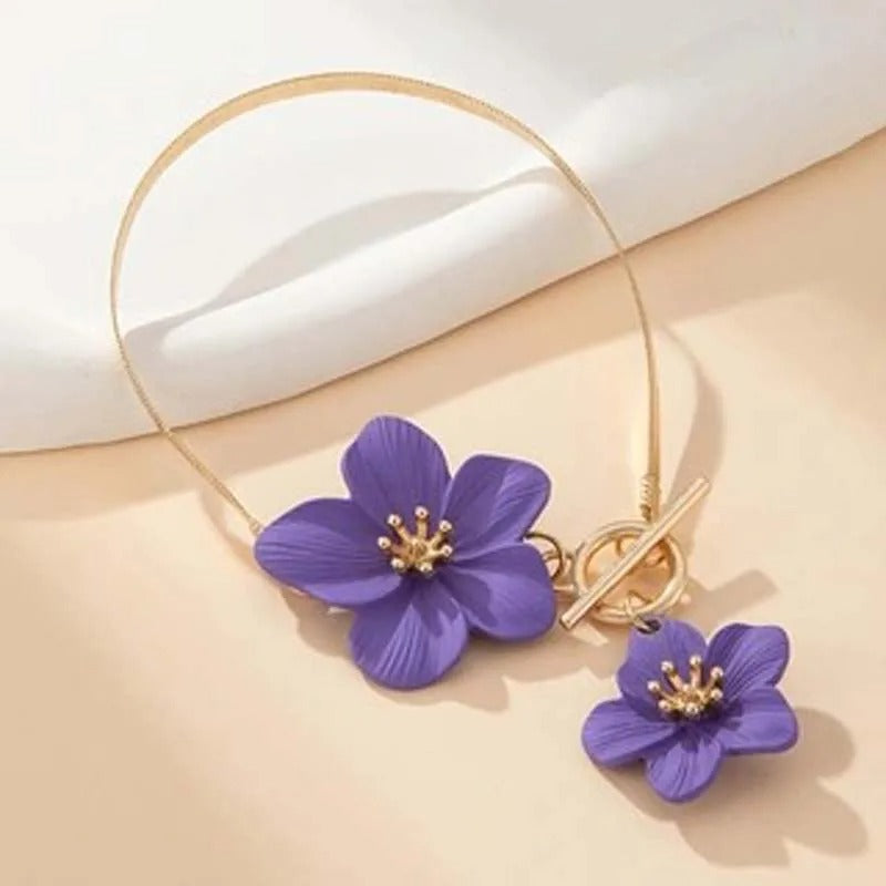 Chic Twin Blossom Anklet