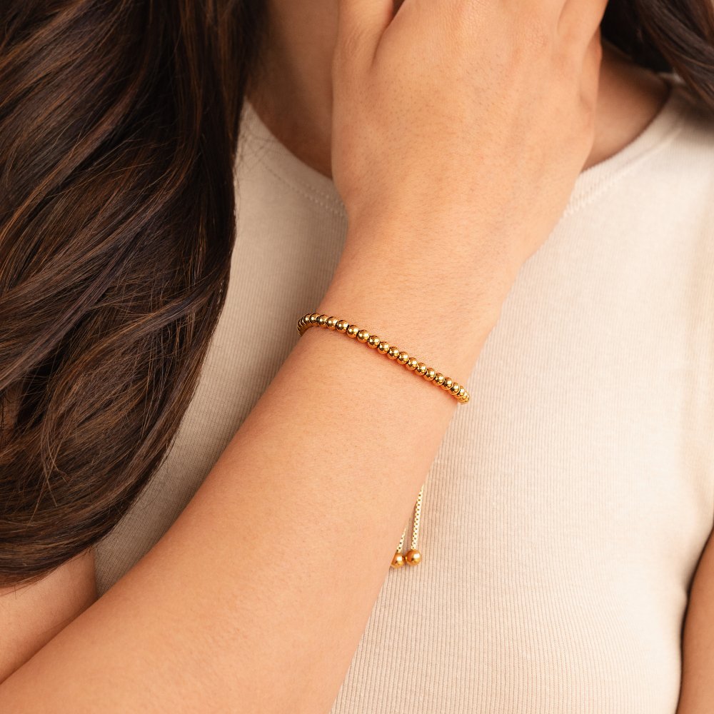 Gold Beaded Bracelet by Nila
