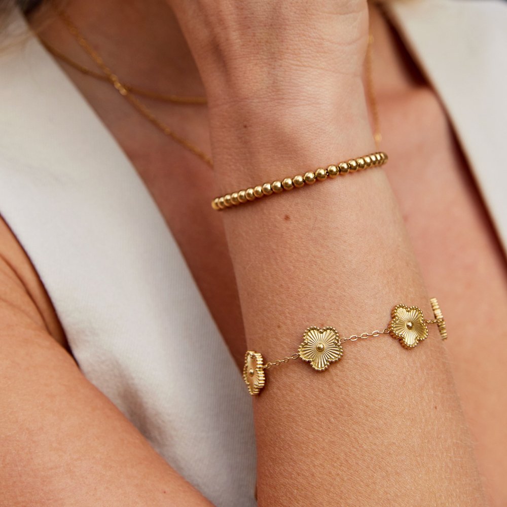 Gold Beaded Bracelet by Nila