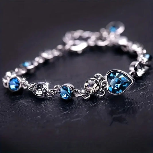 Radiant Ocean Heart Bracelet