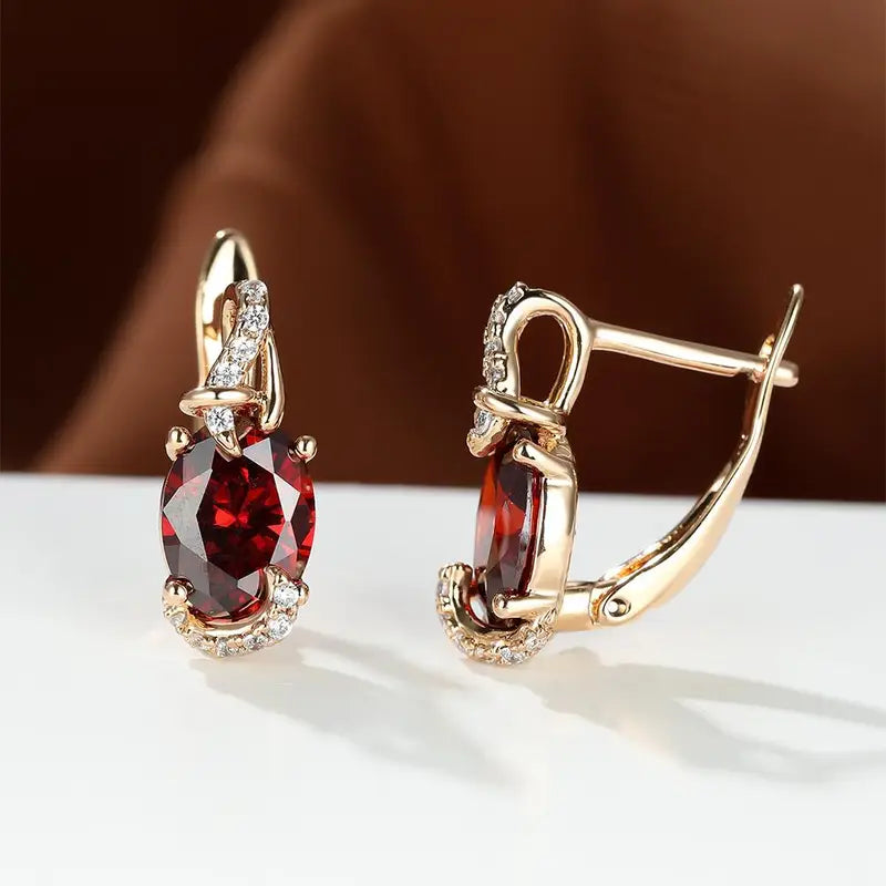 Ruby – Crimson Twilight Earrings