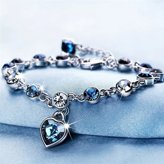 Radiant Ocean Heart Bracelet