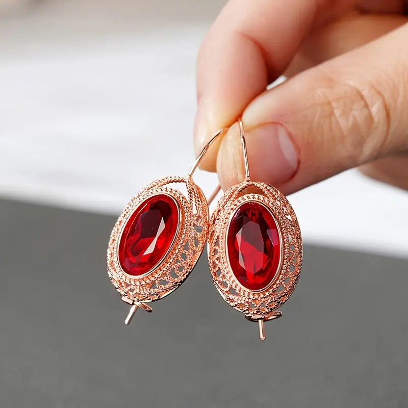 Talessia Rougefort Rose Earrings