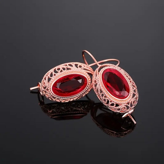 Talessia Rougefort Rose Earrings