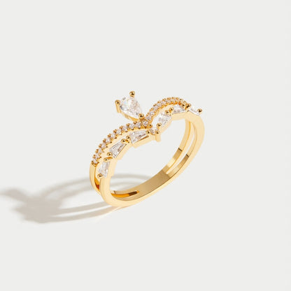 Elegant Aura Crystal Ring