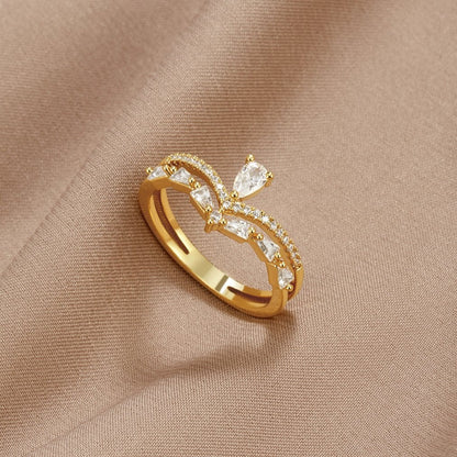 Elegant Aura Crystal Ring