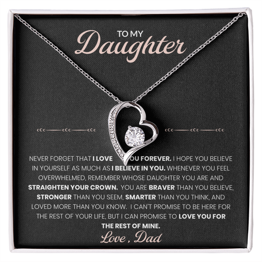 To My Daughter – Forever Love Knot Necklace