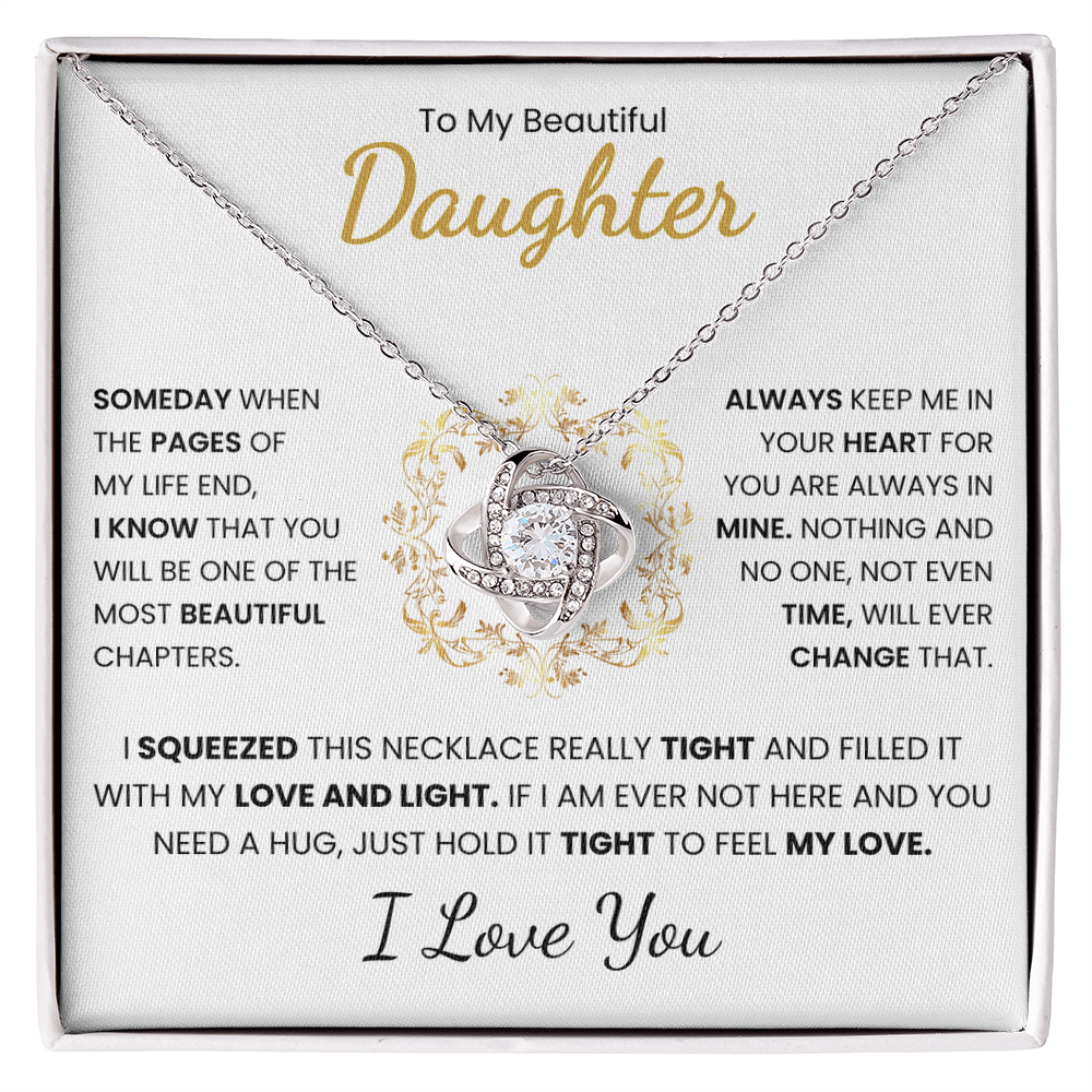 To my Daughter - Love Knot Necklace