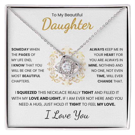 To my Daughter - Love Knot Necklace