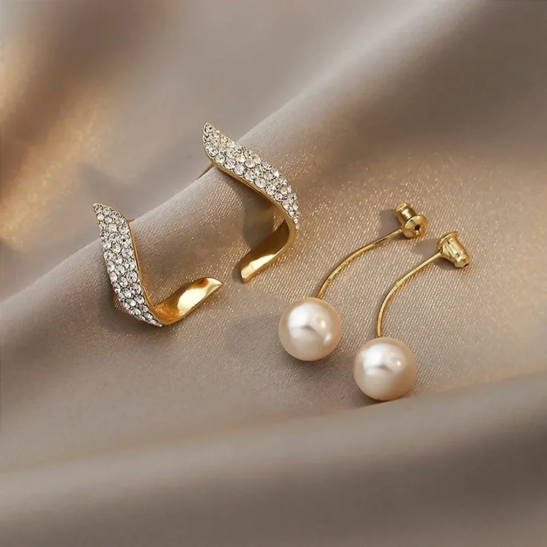 Josephine – Gold & Pearl Drop Earrings