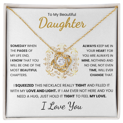 To my Daughter - Love Knot Necklace
