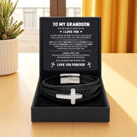 To my Grandson - Eternal Guardian Faith Bracelet