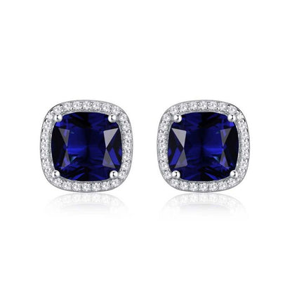 Sapphire Square Earrings