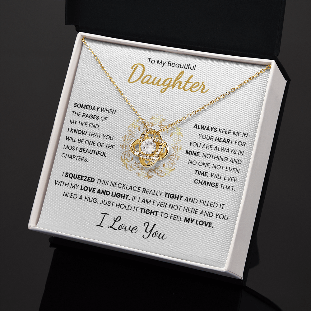 To my Daughter - Love Knot Necklace