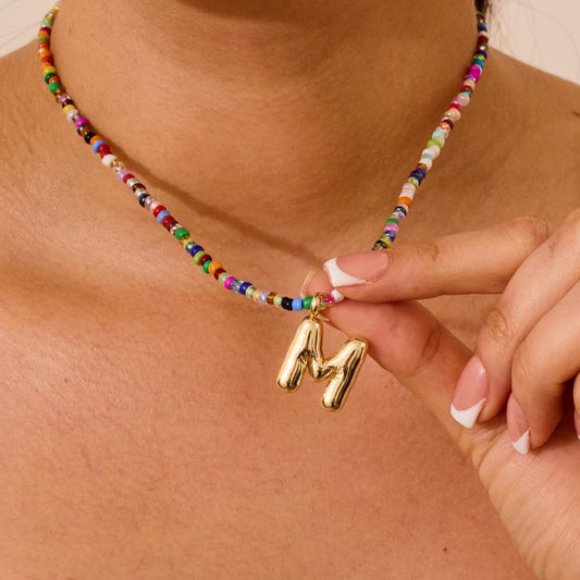 Vibrant Alphabet Pendant Necklace