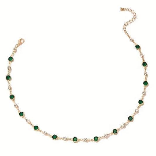 Emerald Green Gemstone Necklace