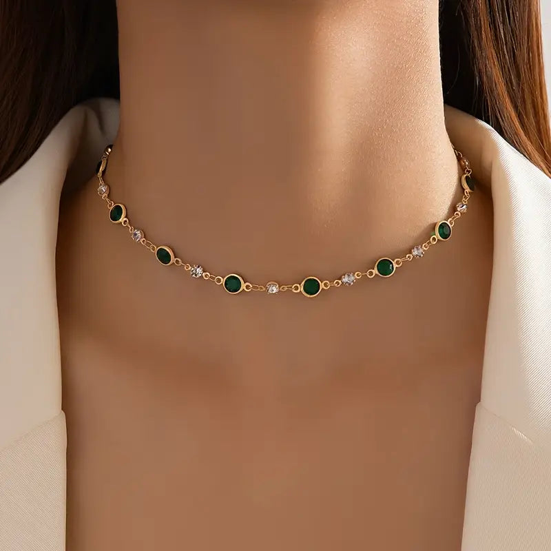 Emerald Green Gemstone Necklace