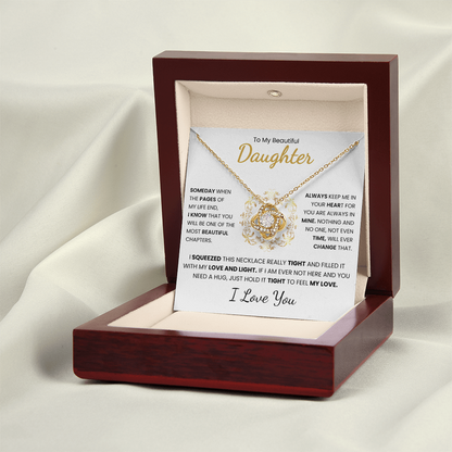 To my Daughter - Love Knot Necklace