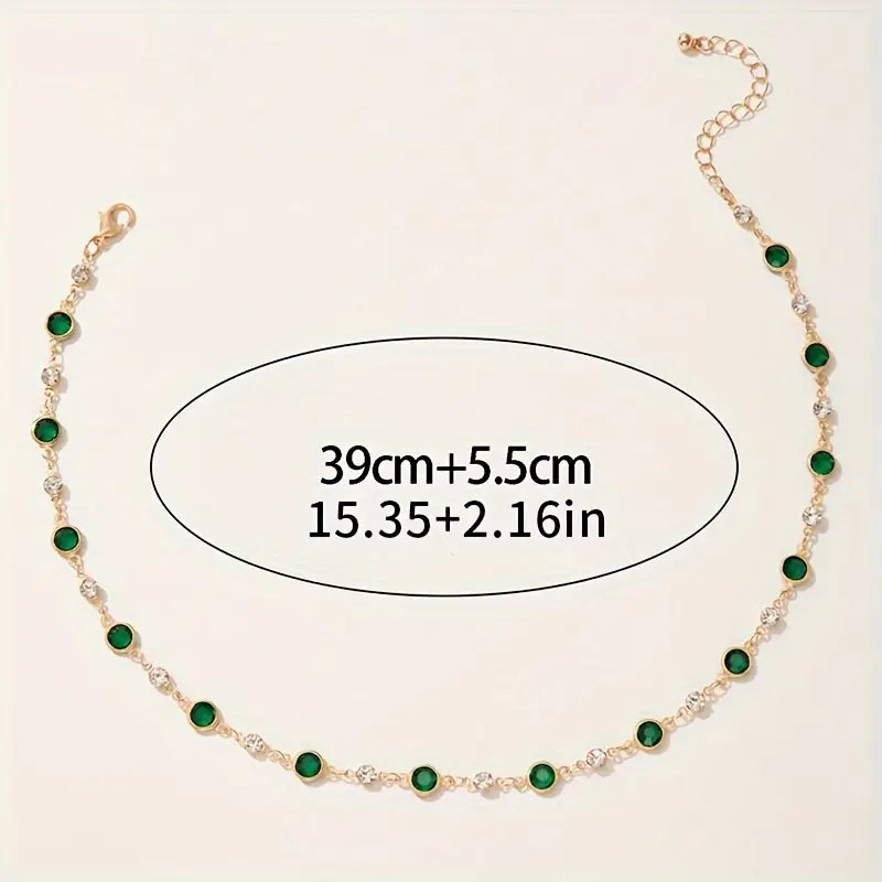 Emerald Green Gemstone Necklace