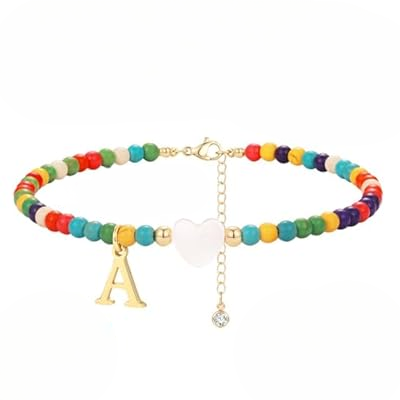 Vibrant Heart Initial Anklet