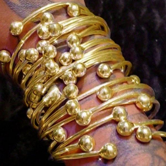 Set of Ball Bangle Bracelets