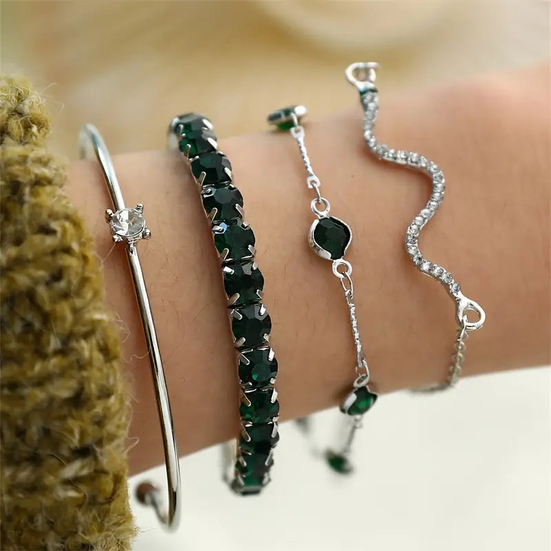 Emerald Gemstone Bracelet