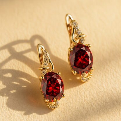 Ruby – Crimson Twilight Earrings