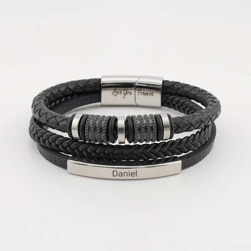 To My Son - Forever Connected Customized Bracelet for Son