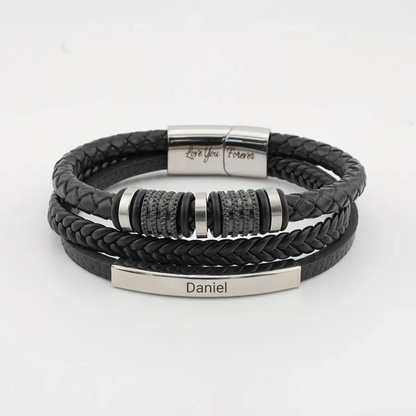 To My Son - Forever Connected Customized Bracelet for Son