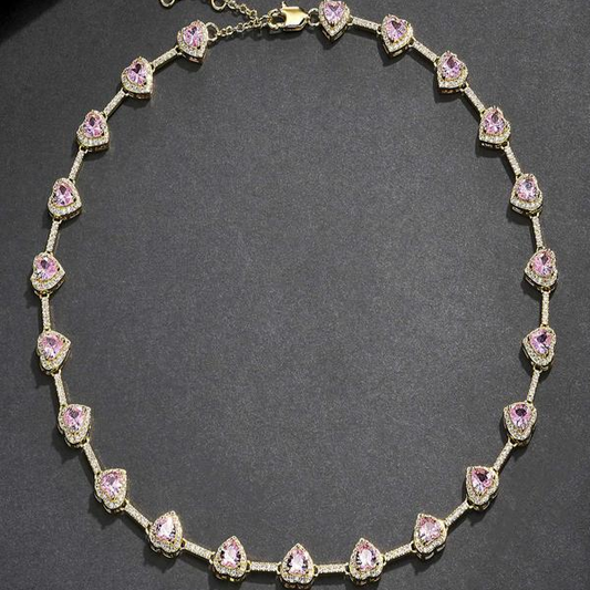 Pink Heart Shaped Necklace