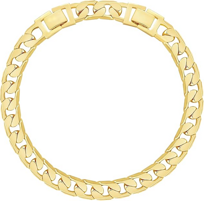 Set of 2 Chunky 14k Gold Link Anklets