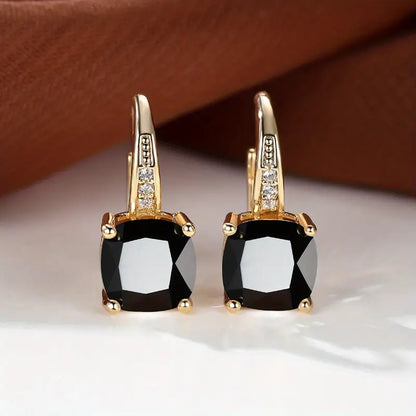 Gold Mystic Sapphire Earrings