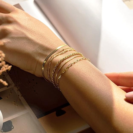 LIORA - Gold Bracelet Set