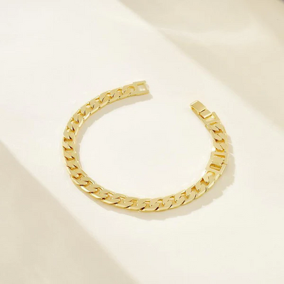 Set of 2 Chunky 14k Gold Link Anklets