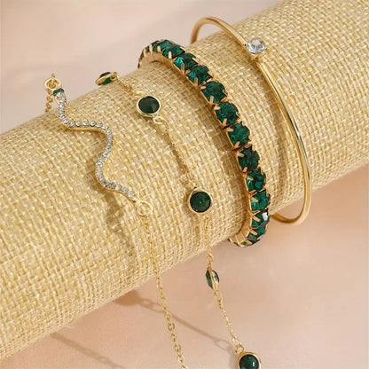 Emerald Gemstone Bracelet