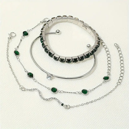 Emerald Gemstone Bracelet