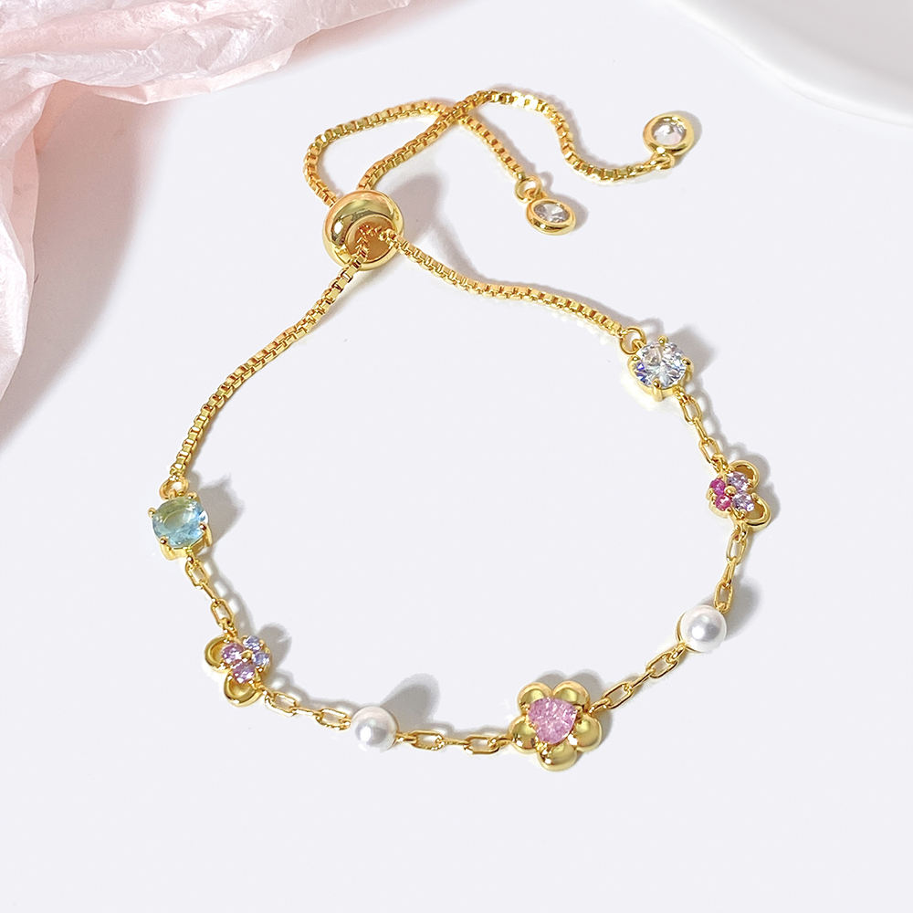 Pearl Chain Crystal Bracelet
