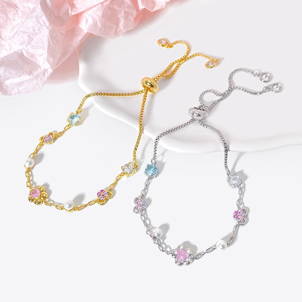 Pearl Chain Crystal Bracelet