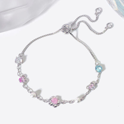 Pearl Chain Crystal Bracelet