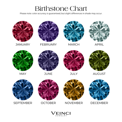 Delicate Initial and Birthstone Pendant Necklace