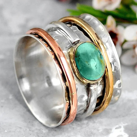 Retro Turquoise Statement Ring