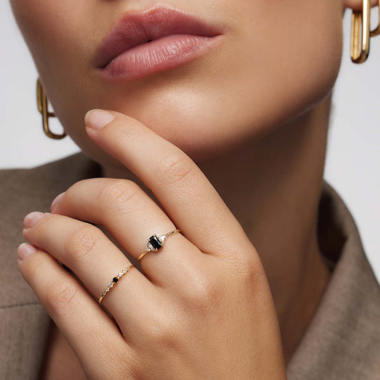 Obsidian Stone Ring